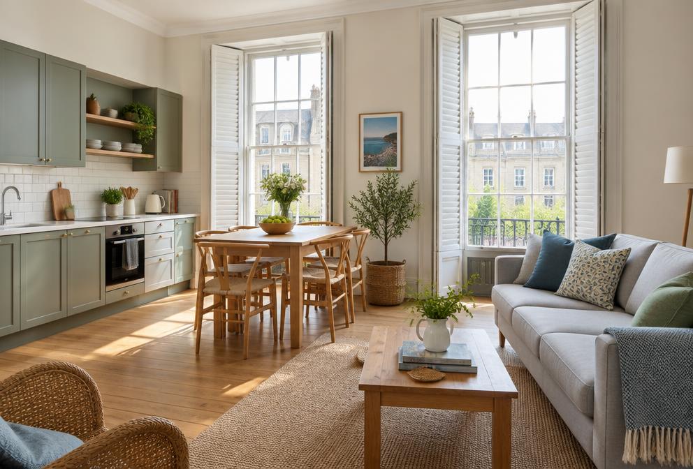 Typical apartment room in Barcelona