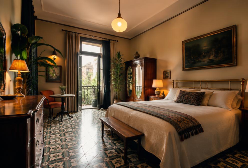 Typical boutique room in Barcelona